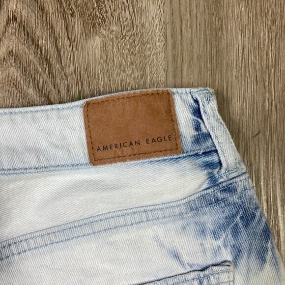 American Eagle Women's Tie Dye Denim Shorts Boyfriend Shortie Size 4 Blue Casual - Picture 12 of 12